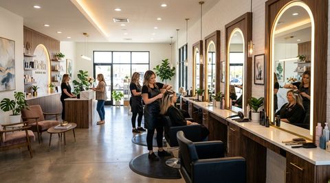 Illustration of Bella Salon & Spa, beauty salon in Commerce City, CO